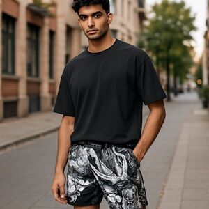 LAFROI MMA Cross Training Boxing Shorts Trunks Fight Wear‎ w/ Drawstring XL #281